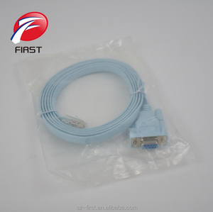 Haute qualité <span class=keywords><strong>Db9</strong></span> <span class=keywords><strong>port</strong></span> <span class=keywords><strong>série</strong></span> Rs232 à Rj45 Cat5 Console Câble pour Huawei Routeur Cisco Échangeur - Product Image 2