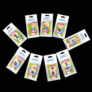 <strong>Rainbow</strong> Colorful Outline Happy <strong>Birthday</strong> <strong>Decoration</strong> and Star Printed Number Candle - Product Image 6