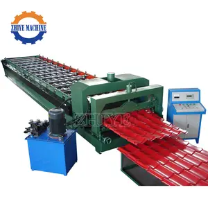 Corrugating kính bước gạch mái hồ sơ cuộn tạo thành máy/cao sườn kính dập nổi tấm lợp máy làm