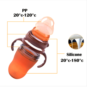 Biberón <span class=keywords><strong>de</strong></span> Silicona <span class=keywords><strong>Gio</strong></span>, Biberón <span class=keywords><strong>de</strong></span> Boca Ancha, Vaso Ajustable con Soporte para la Mano, Biberones Irrompibles, Cuidado del Bebé - Product Image 3
