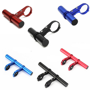 Extension de guidon de vélo de montagne double, MTB 25,4/31,8 mm, support de compteur de vélo en <span class=keywords><strong>carbone</strong></span>, support de lampe frontale, support de lampe - Product Image 6