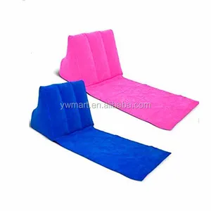 OEM Design PVC Camping Lounger Inflatable Beach Wedge Pillow