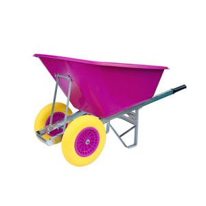 गुलाबी दो पहिया <span class=keywords><strong>Wheelbarrow</strong></span> wb9800 पंचर सबूत पहिया के साथ 200 लीटर ब्लू - Product Image 3