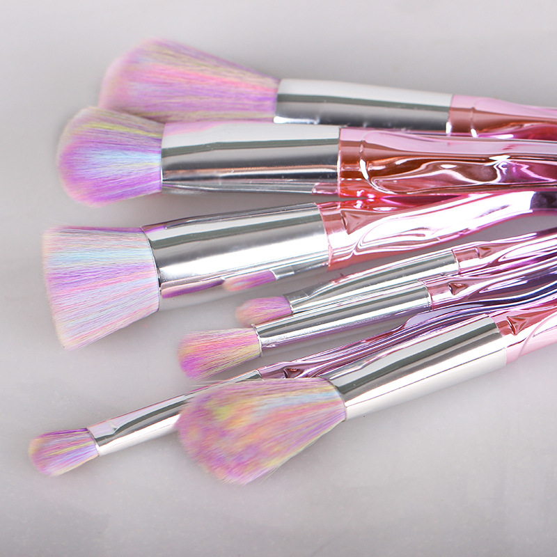New Design Rainbow Color Unicorn Shiny Makeup Brushes