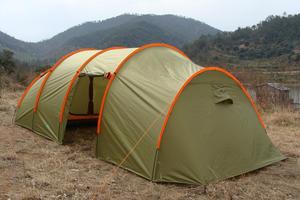 เต้นท์อุโมงค์ตั้งแคมป์กันลม PT-036 6คน, 2ห้องกันน้ำฤดูหนาวกันลมมีผ้า PU2000mm - Product Image 3