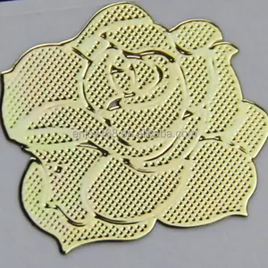 Metal kabartmalı etiket altın Logo çıkartmaları özel altın plaka logosu