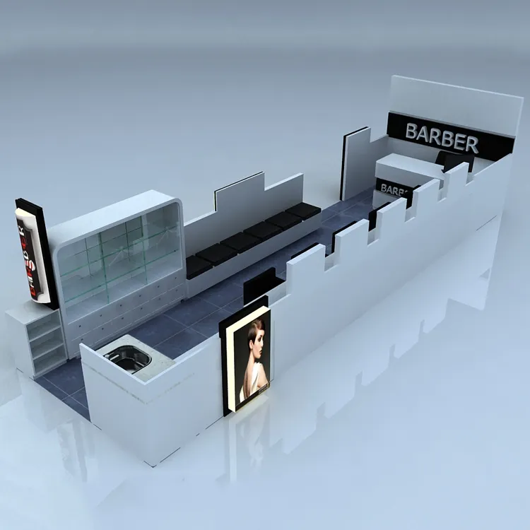 Haar salon shop-display schaufenster möbel mall kiosk