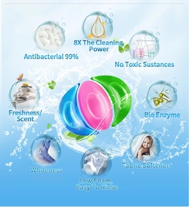Capsules détergent de lavage de linge, Capsules pratique, faciles à soluble, vente en gros, 10 pièces