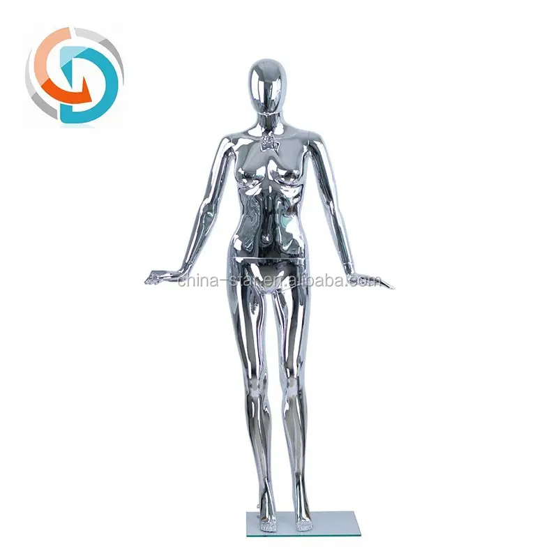 2014 Hot Sale display Chrome Silver female Mannequins