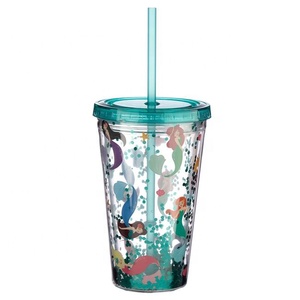 Gobelet en plastique à double paroi argenté pailleté <span class=keywords><strong>de</strong></span> 16 oz - Product Image 2