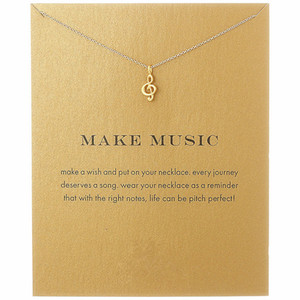 Monili di modo delle Donne Della Lega di Amore Fare della Nota di <span class=keywords><strong>Musica</strong></span> Del Pendente di Modo Della <span class=keywords><strong>Collana</strong></span> Della Catena - Product Image 1