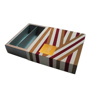 Custom slide open boxes clothing gift box with drawer divider