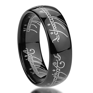 Joyería de titanio letras mágicas Señor de los anillos anillo de compromiso - Product Image 4