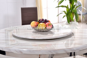 China muebles para el hogar ronda losa de mármol de mesa con <span class=keywords><strong>Lazy</strong></span> <span class=keywords><strong>Susan</strong></span> últimos diseños de mesas de comedor - Product Image 5