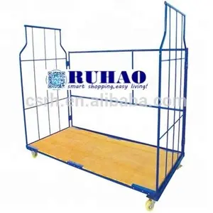 RH-RC013-3 2000*1150*1800mm industriel personnalisé pliable 3 côtés cage de transport logistique robuste