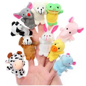 Mainan Boneka Jari Edukasi Anak 10 Buah Dalam 1 Set, Boneka Mainan Boneka Jari Binatang Kecil