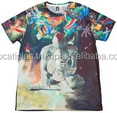 Camisetas Personalizadas OEM 100% algodón sublimación 3D digital impreso para hombres - Product Image 2