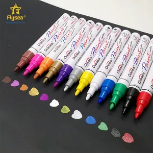 מכירת חמה איכות גבוהה 12 בצבע שונה בריא עטים קבועים סמן צבע עט סט