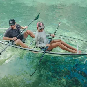 Klares Kajak transparentes Kanu klares Kristall kajak siehe Boden Kanu Glasboden Ruderboot Polycarbonat transparentes Boot