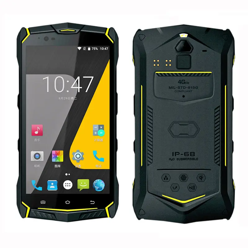 2018 Most popular factory IP68 4G Android 7.0 rugged smart phone MTK6755 Octa-core,4G+64G with NFC, Fingerprint,PTT and GPS