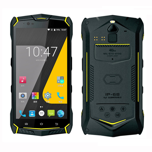 2018 Most Popular Factory IP68 4G Android 7.0 Rugged Smart Phone MTK6755 Octa-core,4G+64G with NFC, Fingerprint,PTT and GPS