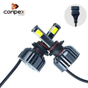 Conpex 2024 pemasok Cina lampu Led 4 sisi Super terang 9005 Led lampu depan H1 H7 H4 9005 9006 Led Kit lampu depan