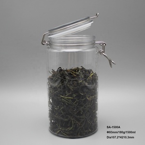 Nhựa PET Lưu Trữ Jar Cho Thực Phẩm Giáng Sinh, Bánh Quy, Kẹo Cao Xi Lanh Vòng 50Oz Rõ Ràng Nhựa Gift <span class=keywords><strong>Container</strong></span>,1500Ml - Product Image 4