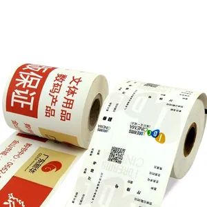 Ontvangst Roll Aangepaste Pre-Gedrukt Voor Pos Afdrukken Thermisch Papier Rollen Custom Gedrukt Cinema Ticket Roll