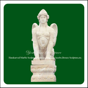 Ngoài Trời Đá Tự Nhiên Khắc Ai Cập <span class=keywords><strong>Sphinx</strong></span> Bức Tượng Đá Cẩm Thạch Để Bán - Product Image 6