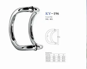 Двусторонние стеклянные дверные ручки KEYI типа C из нержавеющей стали