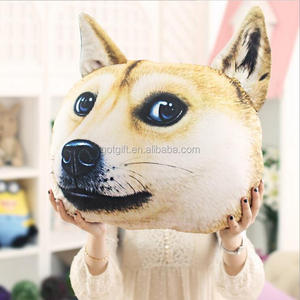 WOW Doge Animal Jouet En Peluche Tête conception Coton En Peluche Coussin Oreiller Poupée Cadeau - Product Image 4