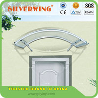 BRICOLAGE Durable En Aluminium auvent de porte avec gouttière