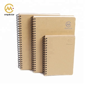Anpassbares <span class=keywords><strong>A4</strong></span> A5 Öko Kraft papier Übungs journal Buch Spiral Student <span class=keywords><strong>Notebook</strong></span> mit Logo