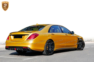 Punte di scarico del diffusore a labbro posteriore in carbonio stile B per auto Mercedes Bens W222 S63 - Product Image 3