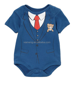 2016 hot selling carton box printed soft cotton fashion short sleeve baby monkey - Product Image 3