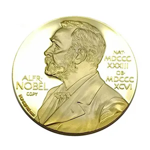 Nobel Karakter Herdenkingsmunt Gift Collection, Gedenkteken Souvenirs Collectibles Copy Coin Home Decor Coin Token