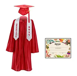 Fabricación al por Mayor de Togas/Batas de Graduación para Escuelas y Jardines de Infancia, Birretes y Togas de Graduación para Niños, 100% Poliéster, Unisex - Product Image 1