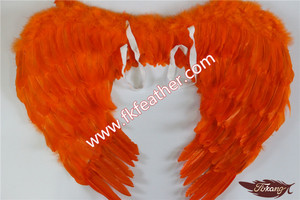 Rifornimenti del mestiere Commercio All'ingrosso Angel Wings <span class=keywords><strong>Con</strong></span> Orange Piuma D'oca Decorazione - Product Image 4