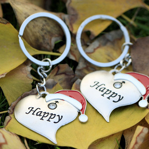 nueva que viene de aleación de zinc de la moda del sombrero de navidad santa claus amante de la tapa de la cadena dominante - Product Image 1