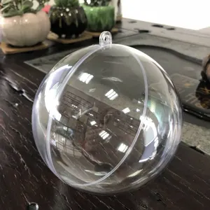 Weihnachts schmuck transparent Kunststoff klare Kugeln Öffnungs bare hohle hängende Weihnachten 3CM-25CM