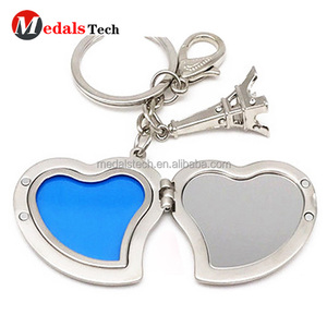 Thời Trang Thiết Kế Mới Kim Loại Khung Ảnh Keychain Với Chia Vòng - Product Image 6