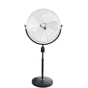 Industriële Staande Ventilateur Home Metal Fan Met Zware Rond Basis En Hoge Snelheid