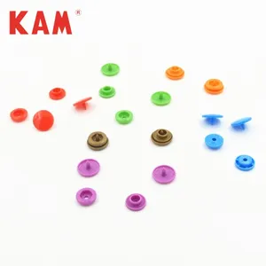 Wholesale decorative ecg plastic bags four parts double cap plastic 12mm snap button for clear bag children change pocket bag