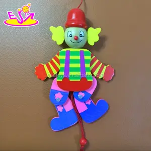 Beliebtesten cartoon clown holz mario puppe für kinder W02A059A