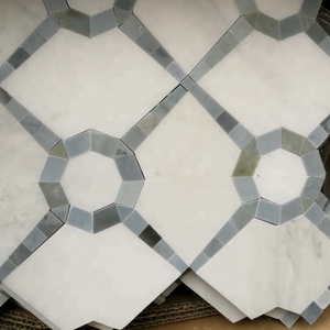 Mosaïque <span class=keywords><strong>de</strong></span> marbre <span class=keywords><strong>bleu</strong></span>, carreaux <span class=keywords><strong>et</strong></span> marbre <span class=keywords><strong>blanc</strong></span>, lune - Product Image 1