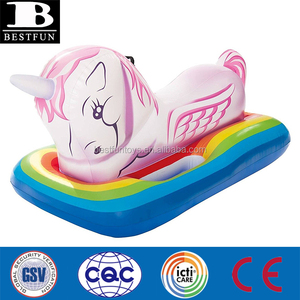 Nhà máy tùy chỉnh chất lượng hàng đầu dày Vinyl Inflatable <span class=keywords><strong>Pegasus</strong></span> thần bí Unicorn Ride-on hồ bơi <span class=keywords><strong>Float</strong></span> - Product Image 2