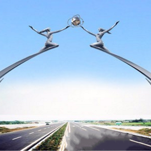 Scultura Decorativa Moderna per Esterni in <span class=keywords><strong>Acciaio</strong></span> Inossidabile Placcato Argento con <span class=keywords><strong>Aquila</strong></span> e Terra, Colore Personalizzabile - Product Image 4