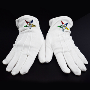 刺Embroideryデザイン新製品メイソンコットングローブ1pcs/ppバッグKunshan US/EU Standard Lifeng White 23CM - Product Image 5