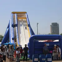 Inflatable Slide Yes 43'H Giant Drop Kick Inflatable Water Slide Scraper Water Slide Inflatable Water Slide For Sale