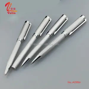 2021 Exclusive Designer Pen Best Selling Euro Market Luxury Silver Metal Ball Pen Roller Pen with Gift Box